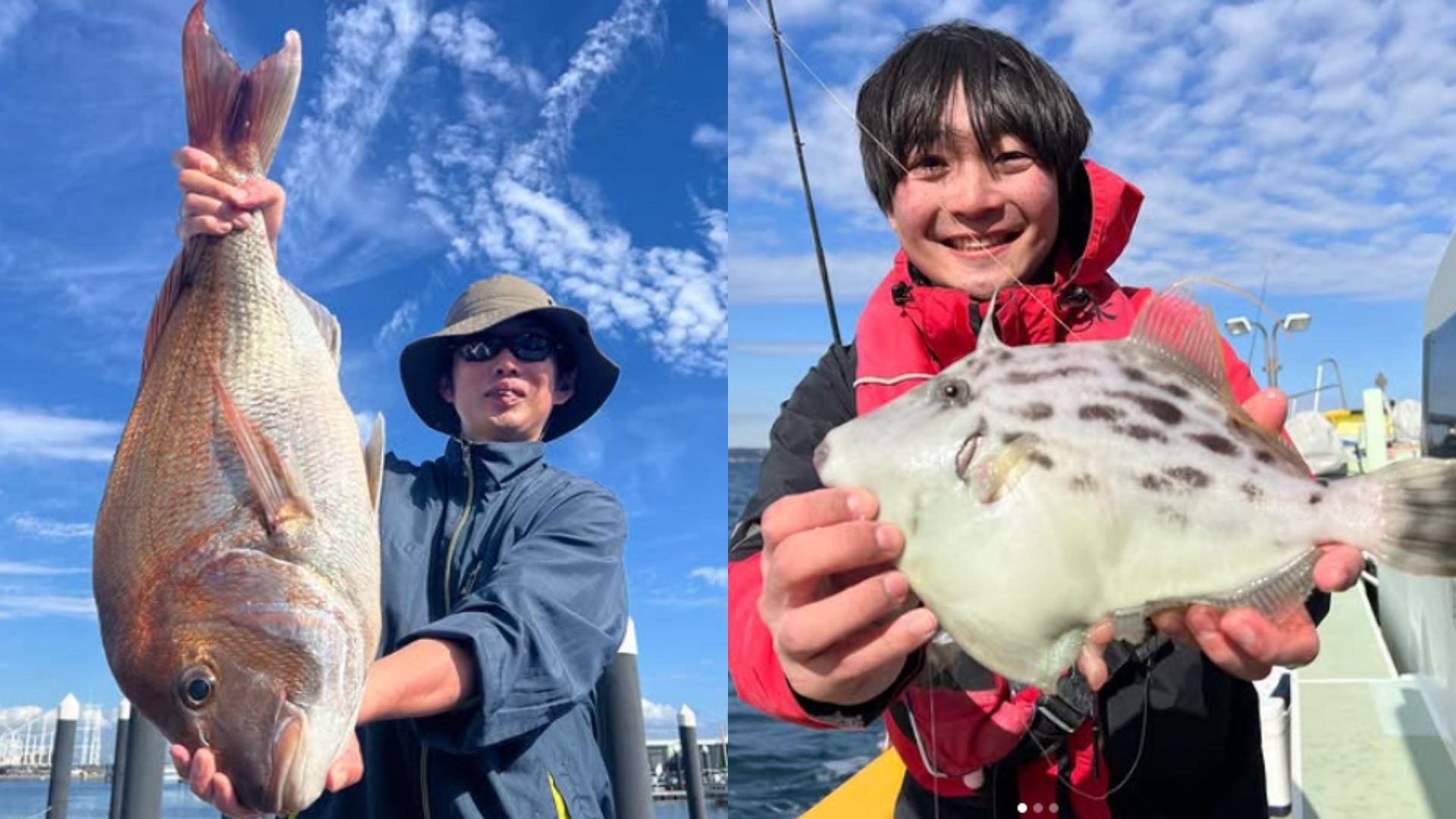 The thrill of reeling in the first catch of the day off Yokohama.