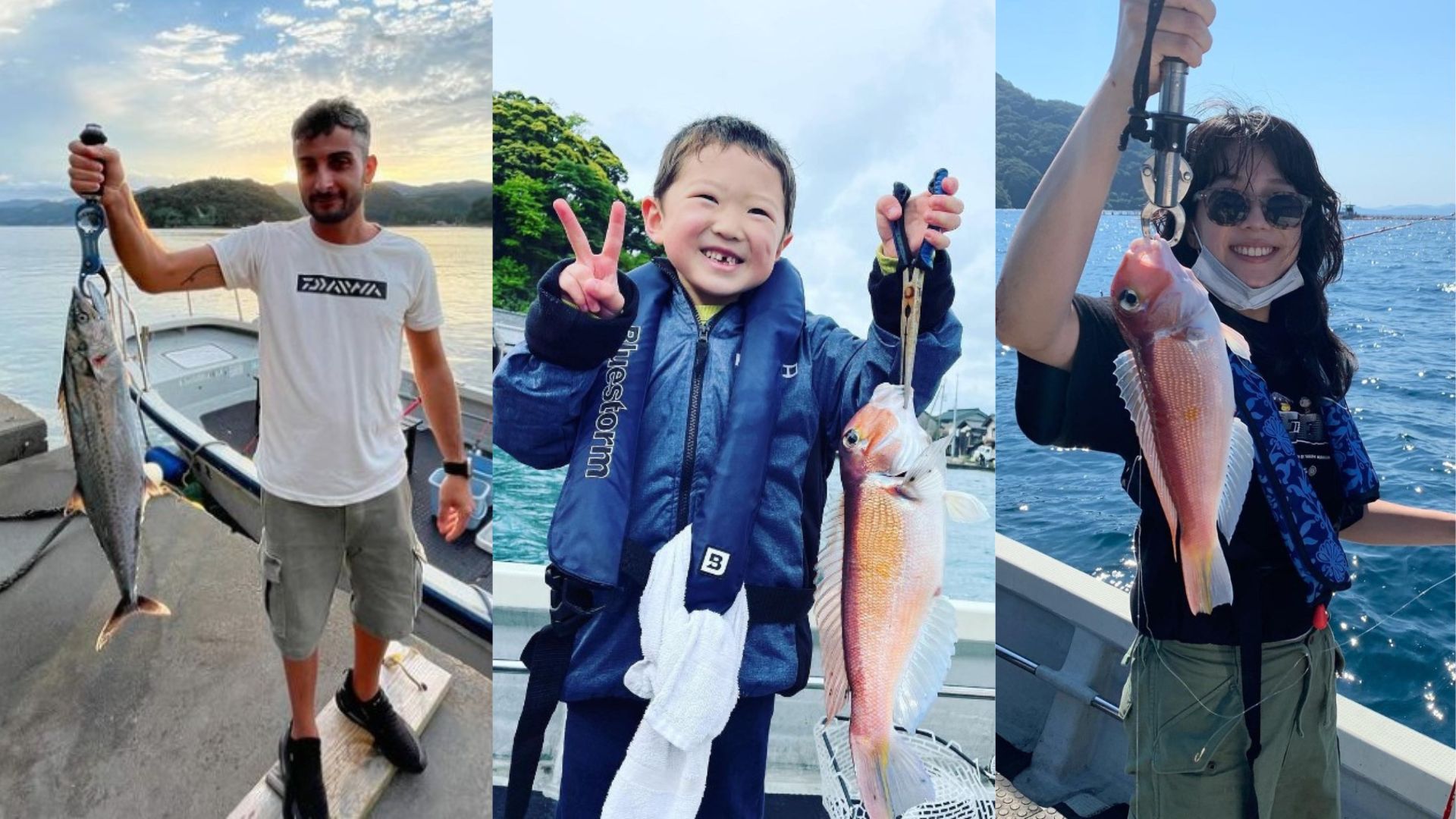 The thrill of reeling in the first catch of the day!