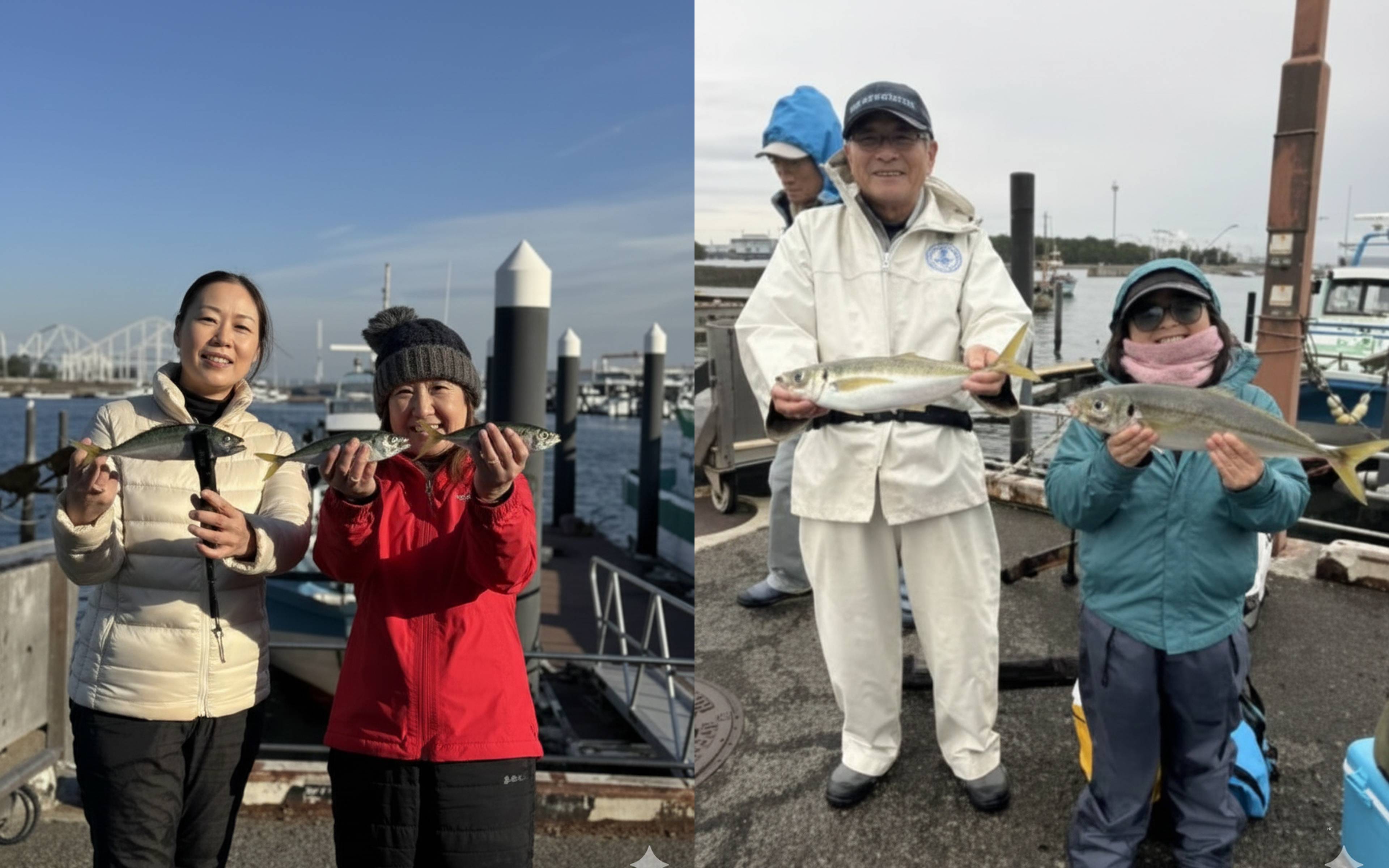 The thrill of reeling in the first catch of the day!