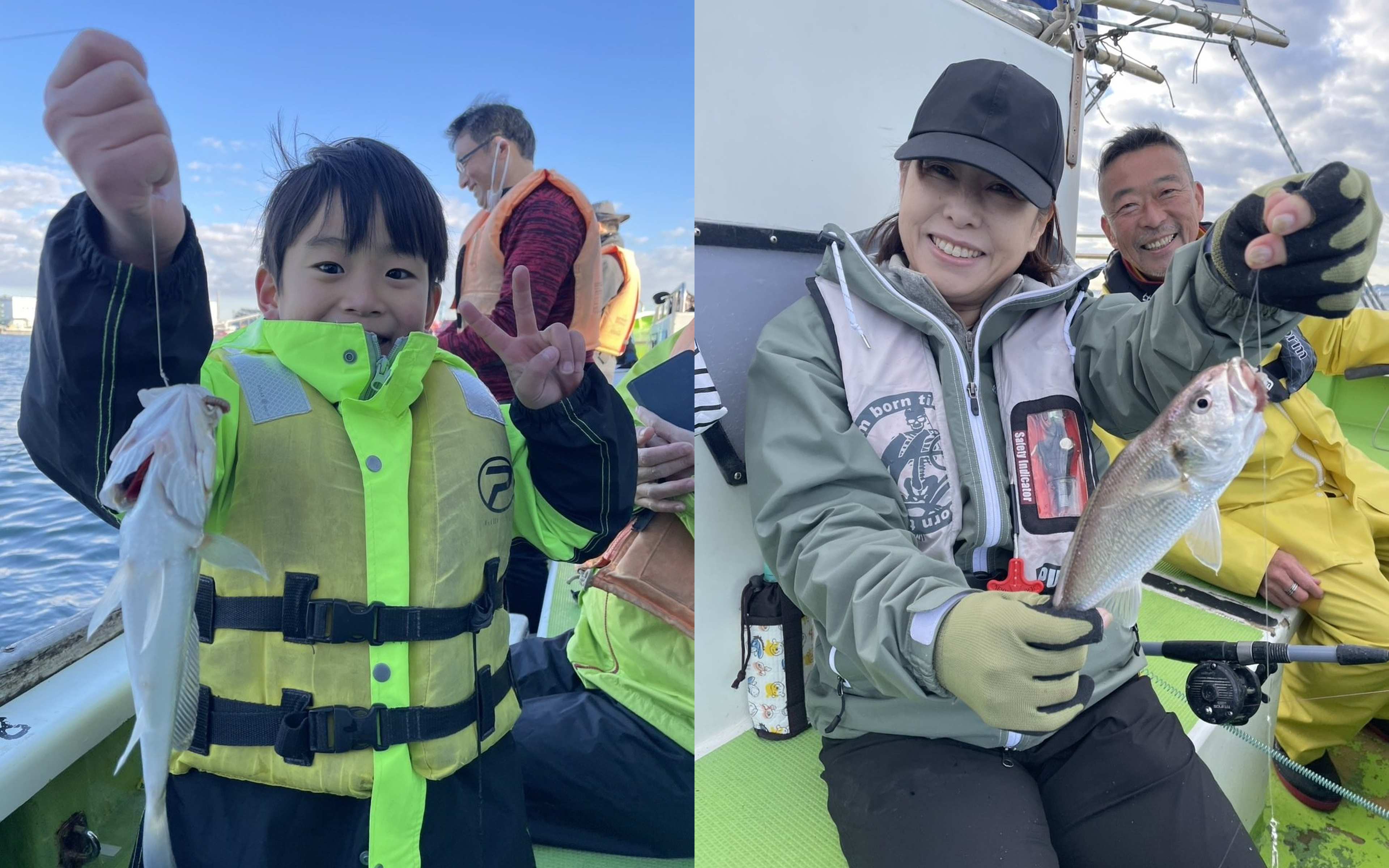 The thrill of reeling in the first catch of the day!