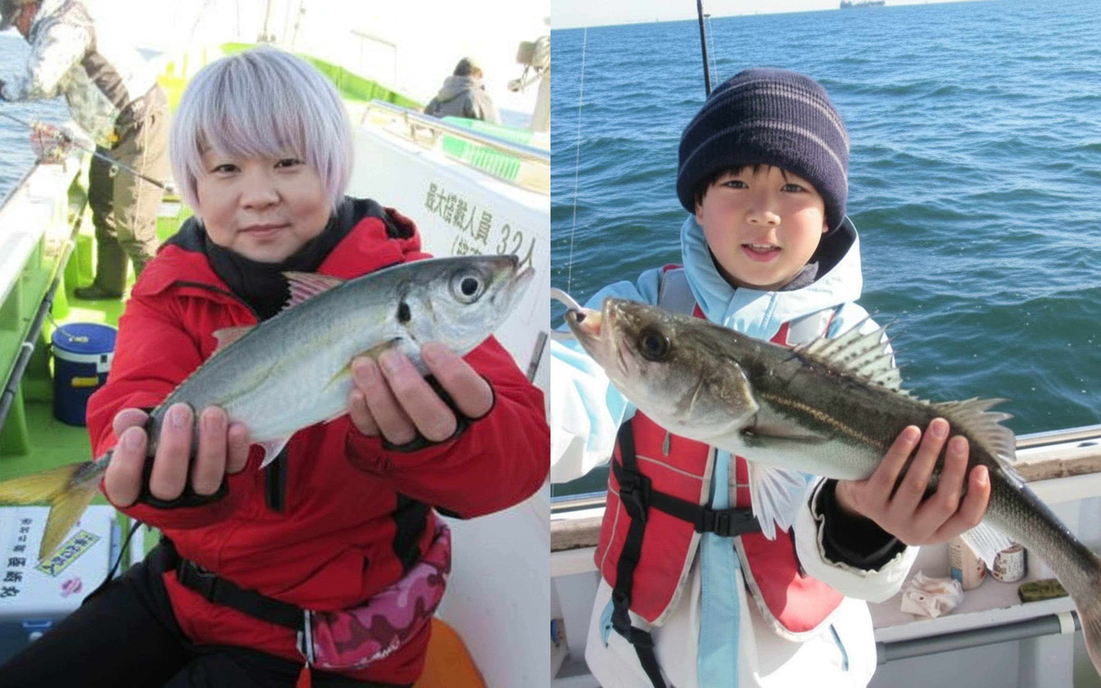 The thrill of reeling in the first catch of the day!