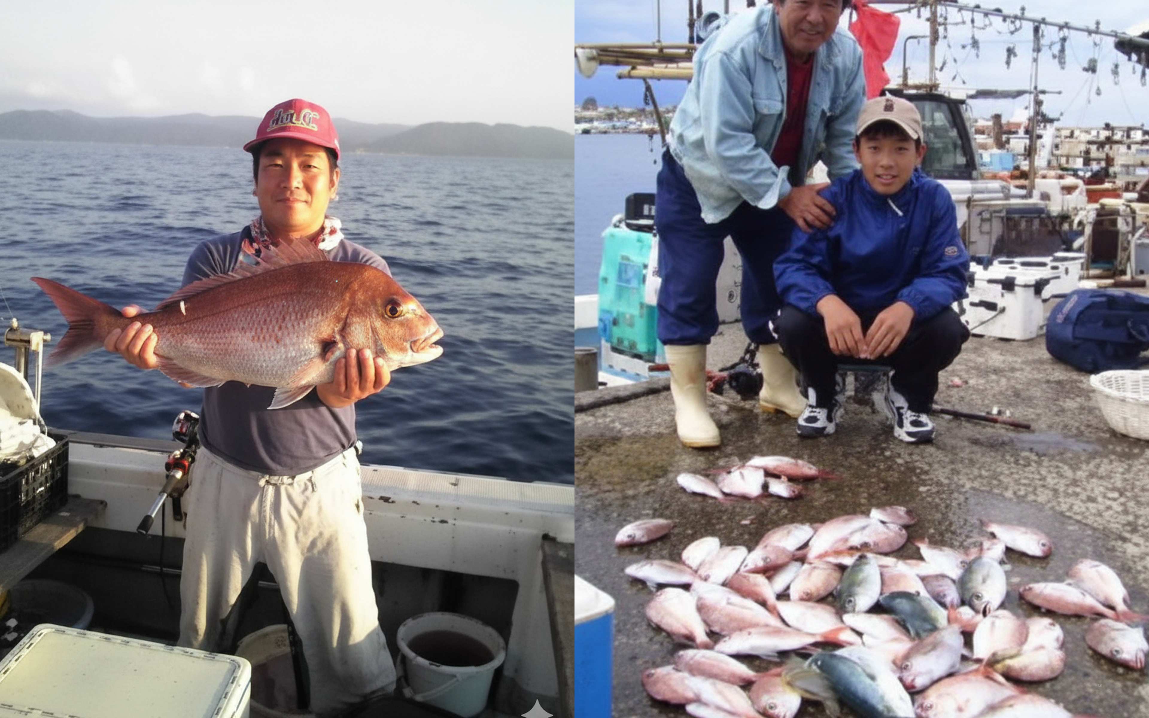 The thrill of reeling in the first catch of the day!