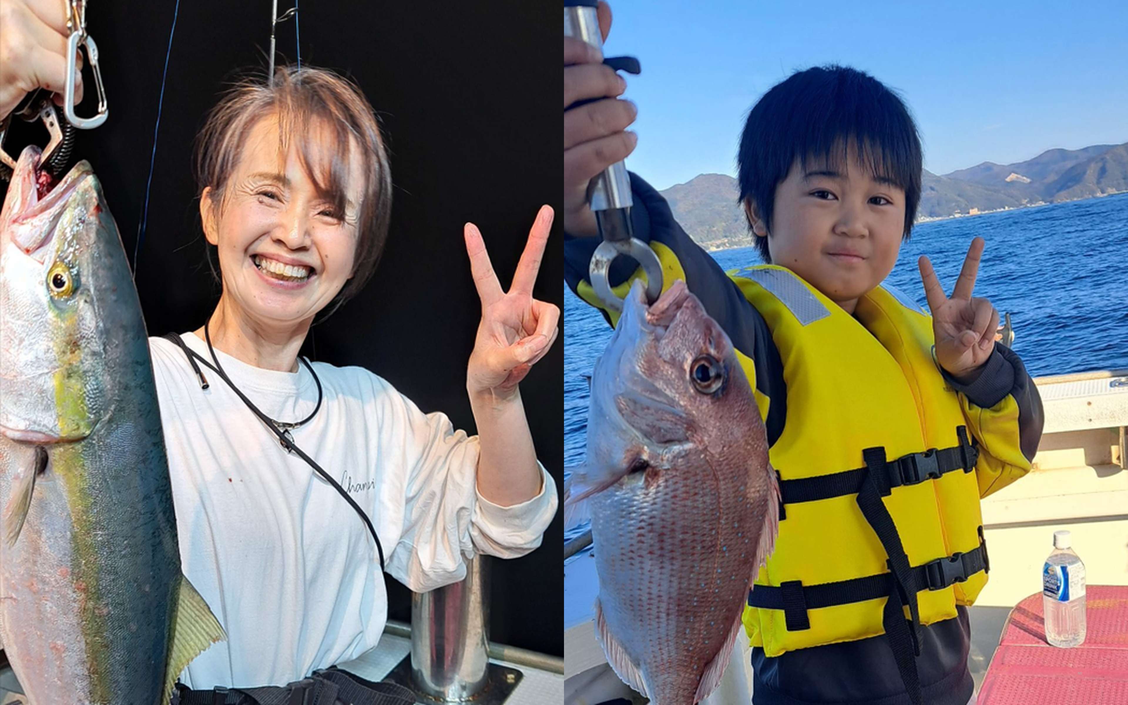 The thrill of reeling in the first catch of the day!