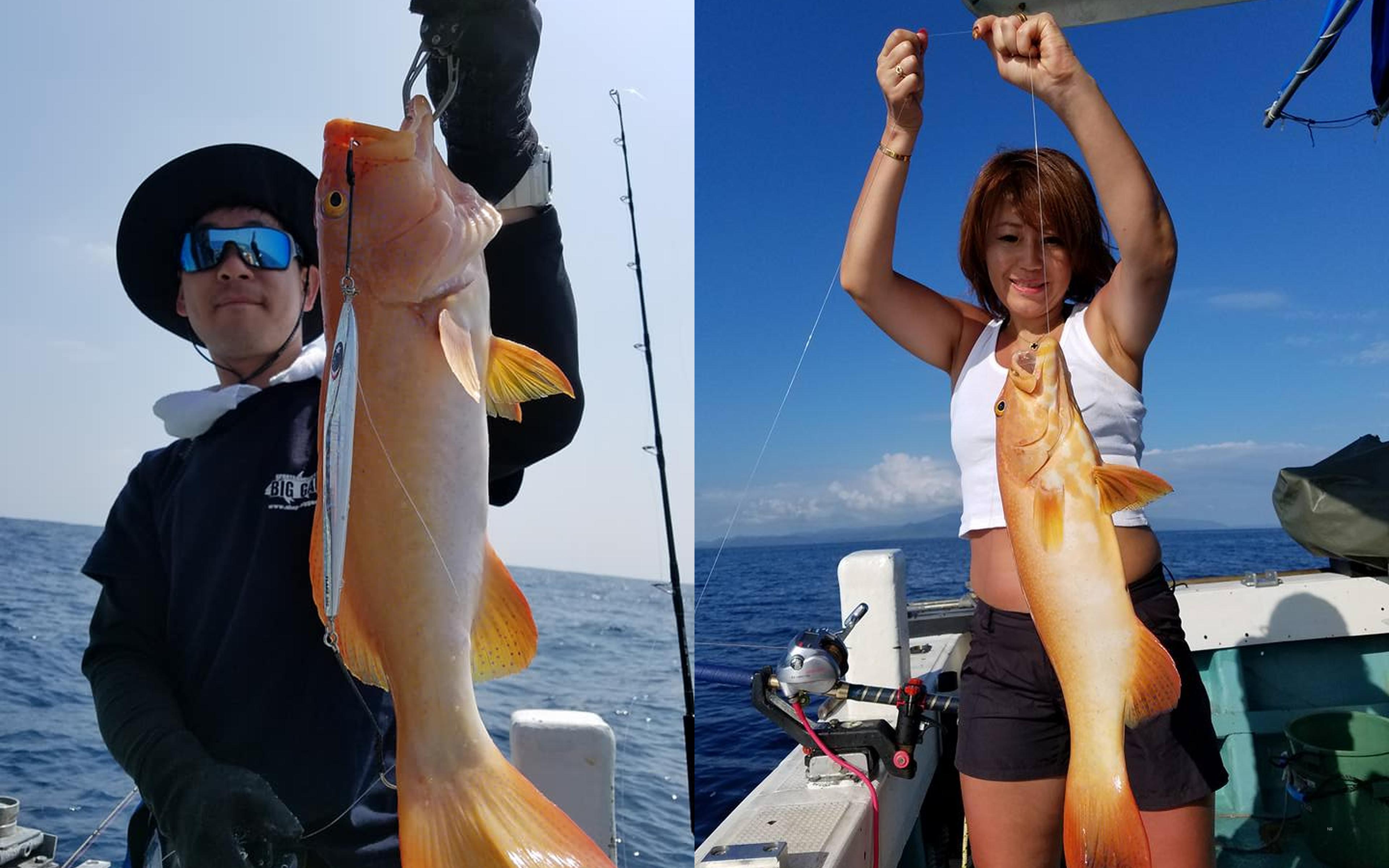 The thrill of reeling in the first catch of the day!