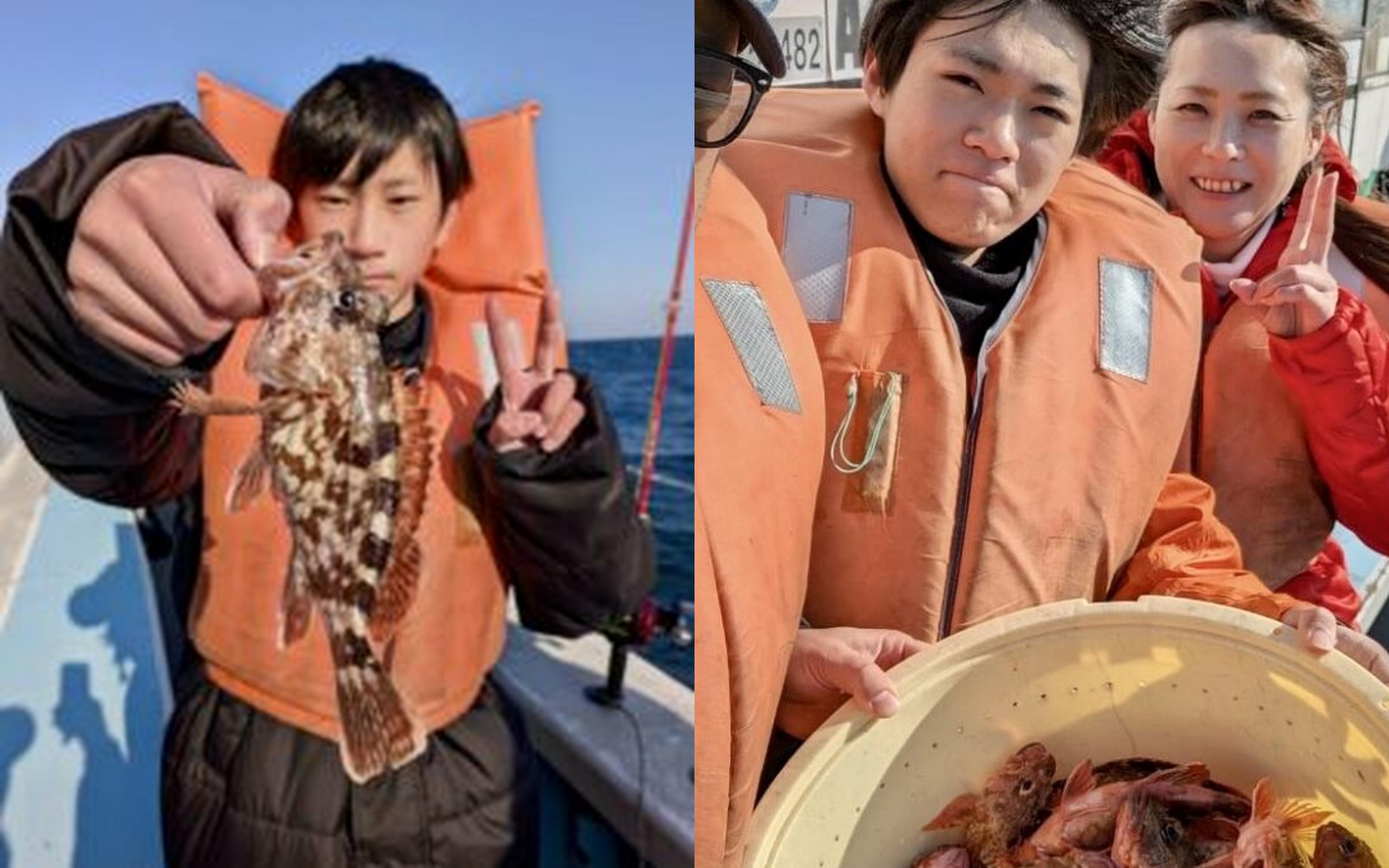 The thrill of reeling in the first catch of the day!