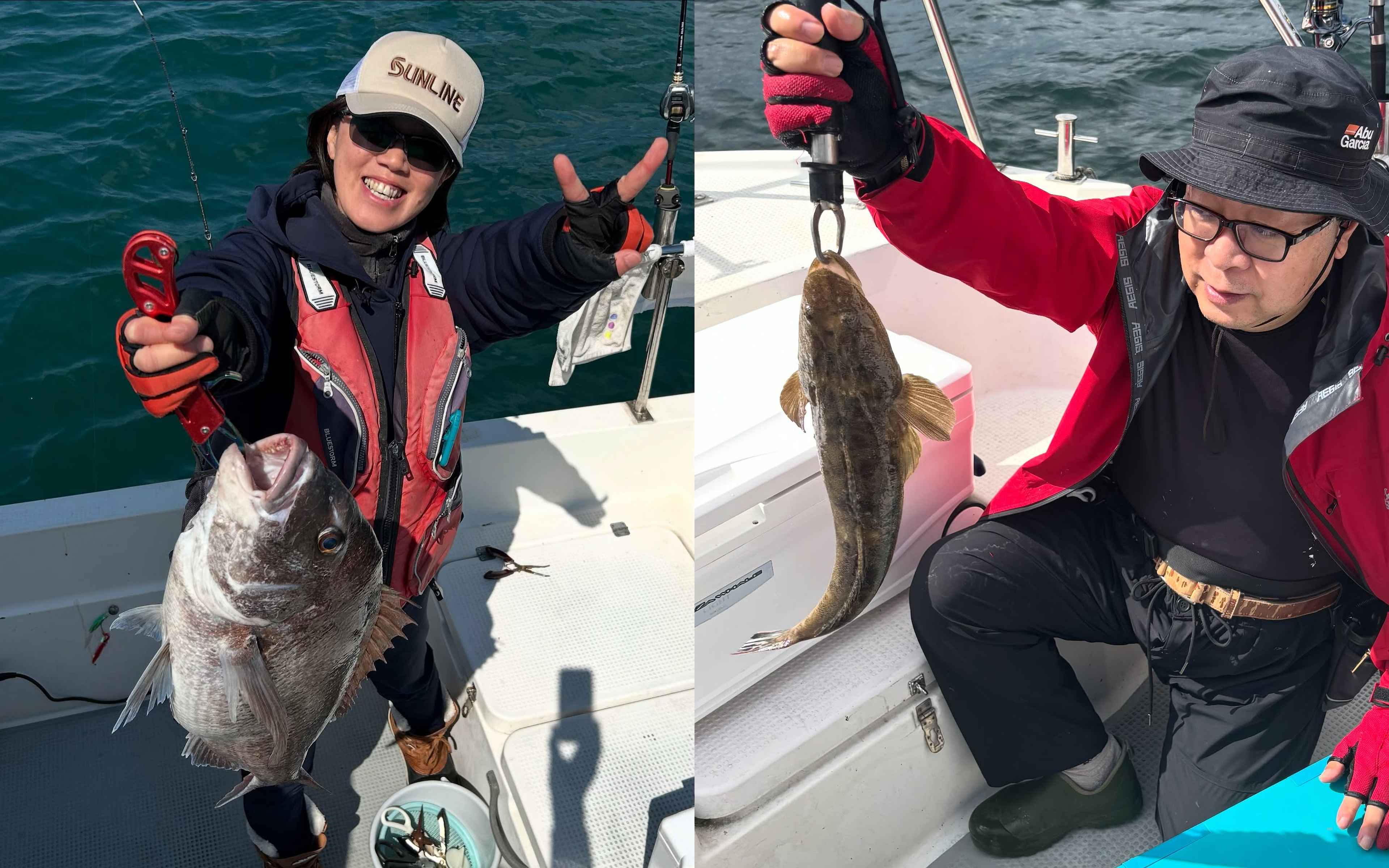 The thrill of reeling in the first catch of the day!