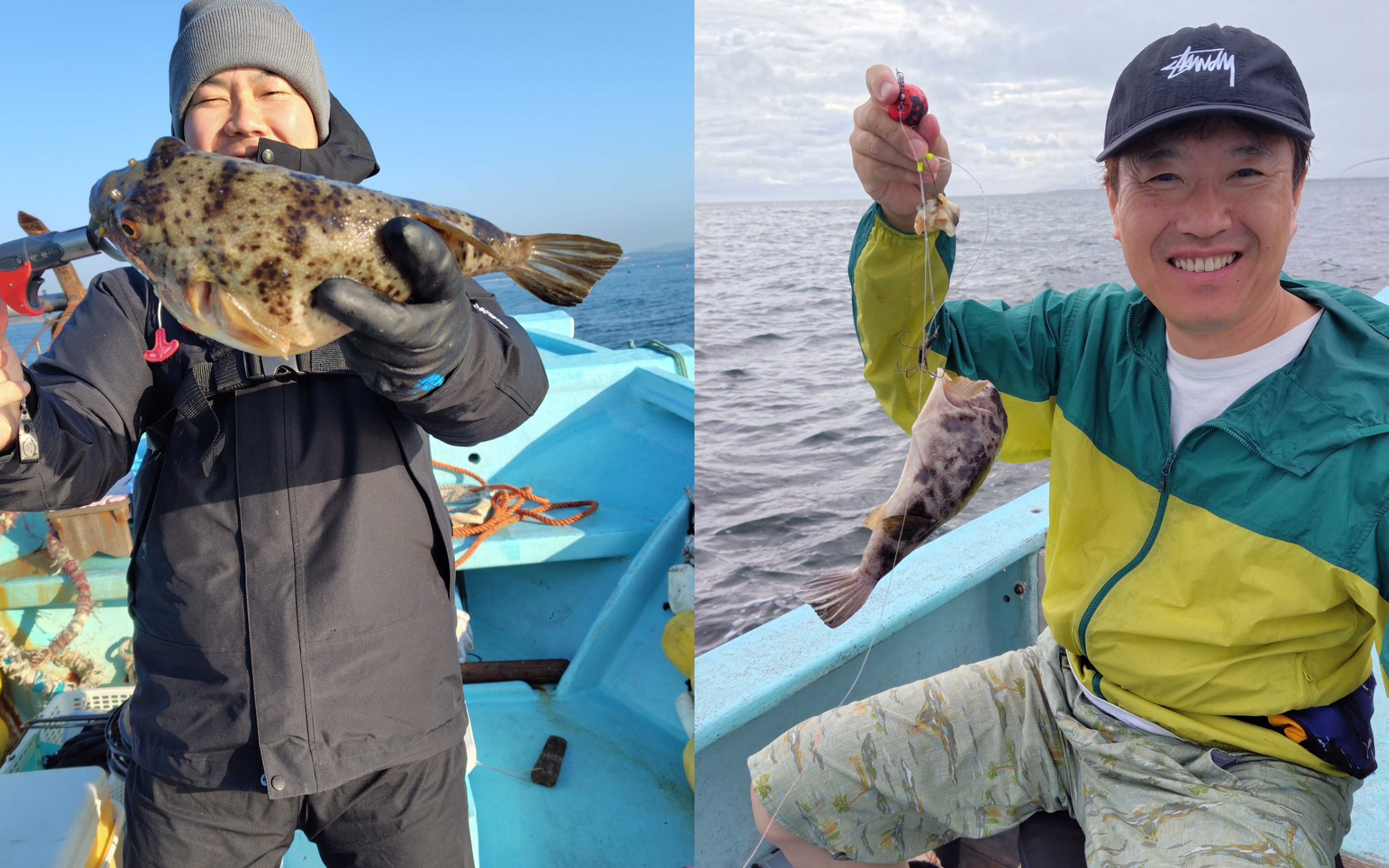 The thrill of reeling in the first catch of the day!