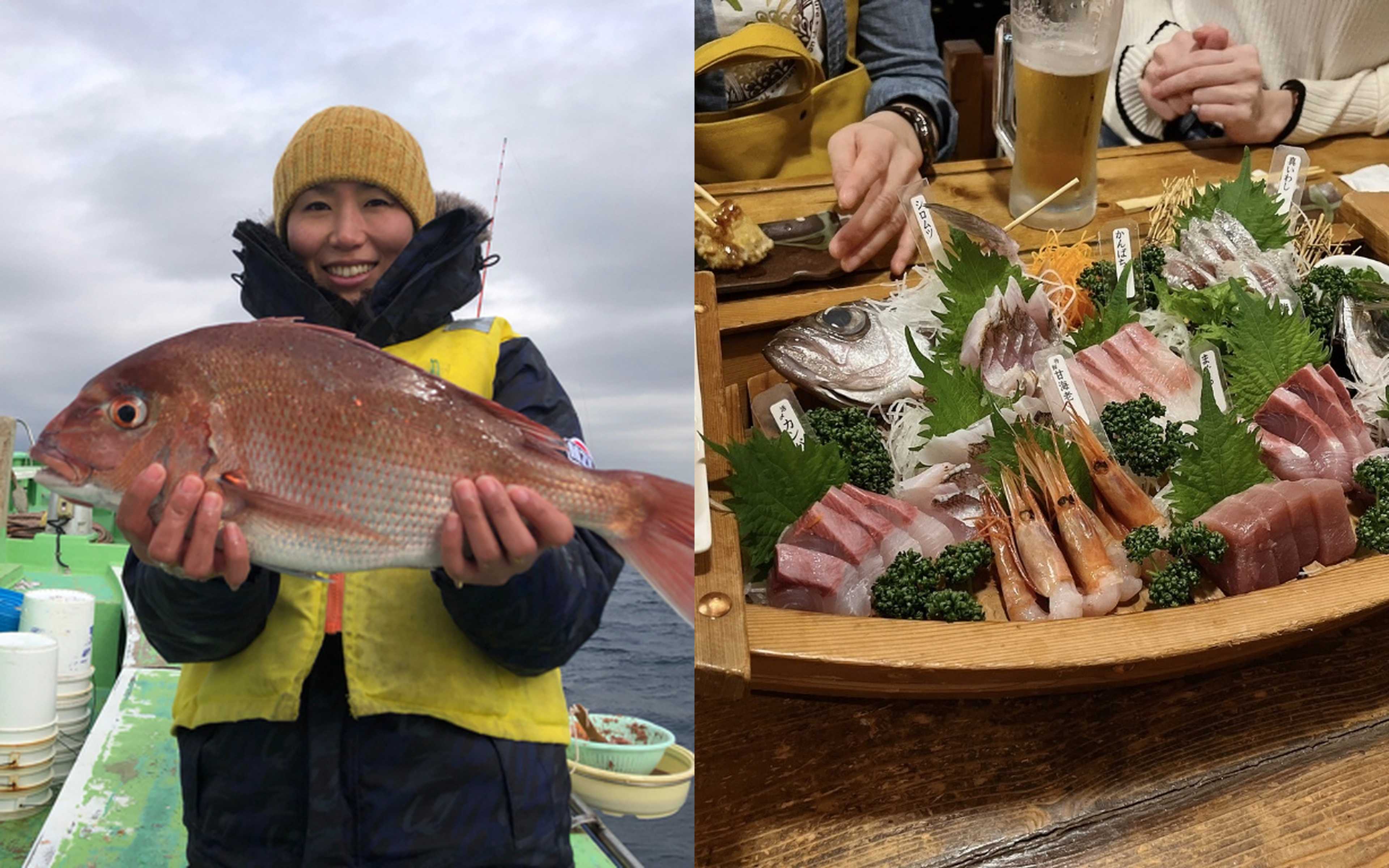 Freshly caught fish in Kamakura (Koshigoe) — dangerously delicious sashmi and seafood.