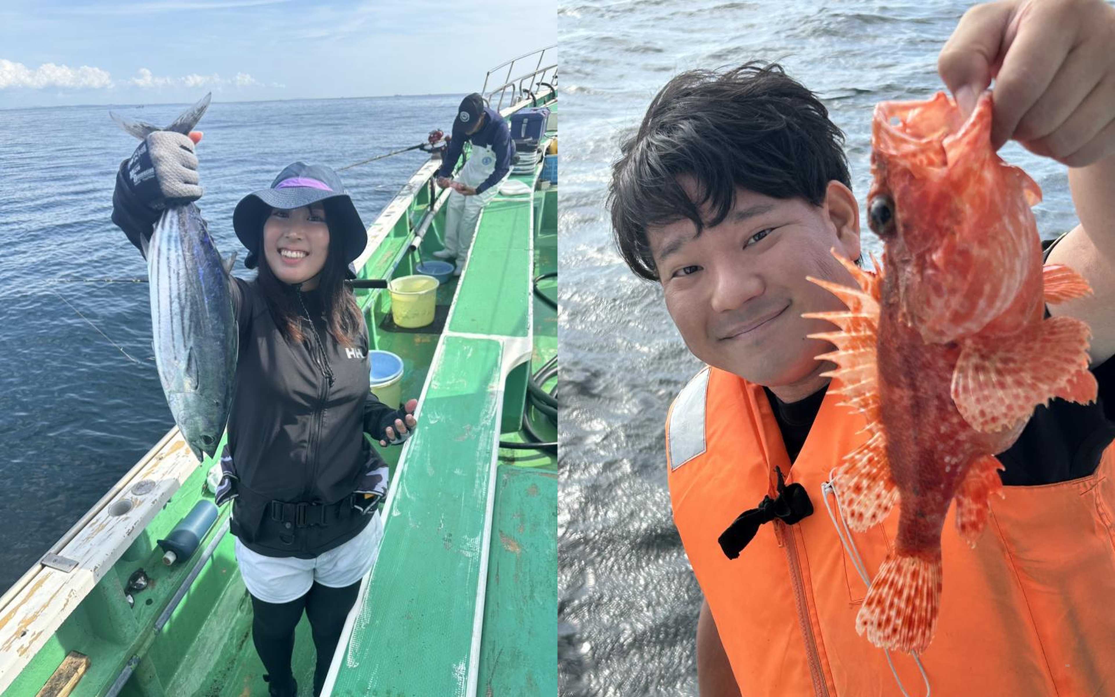 The thrill of reeling in the first catch of the day in Japan fishing!