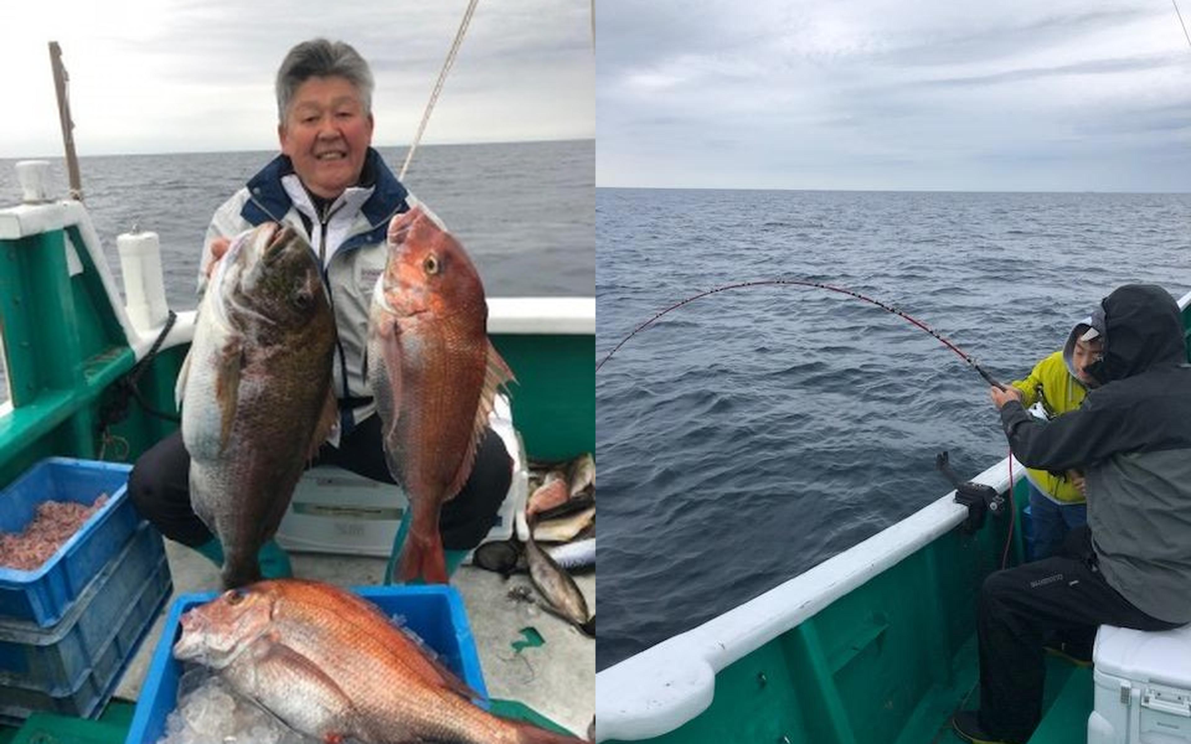 The thrill of reeling in the first catch of the day!