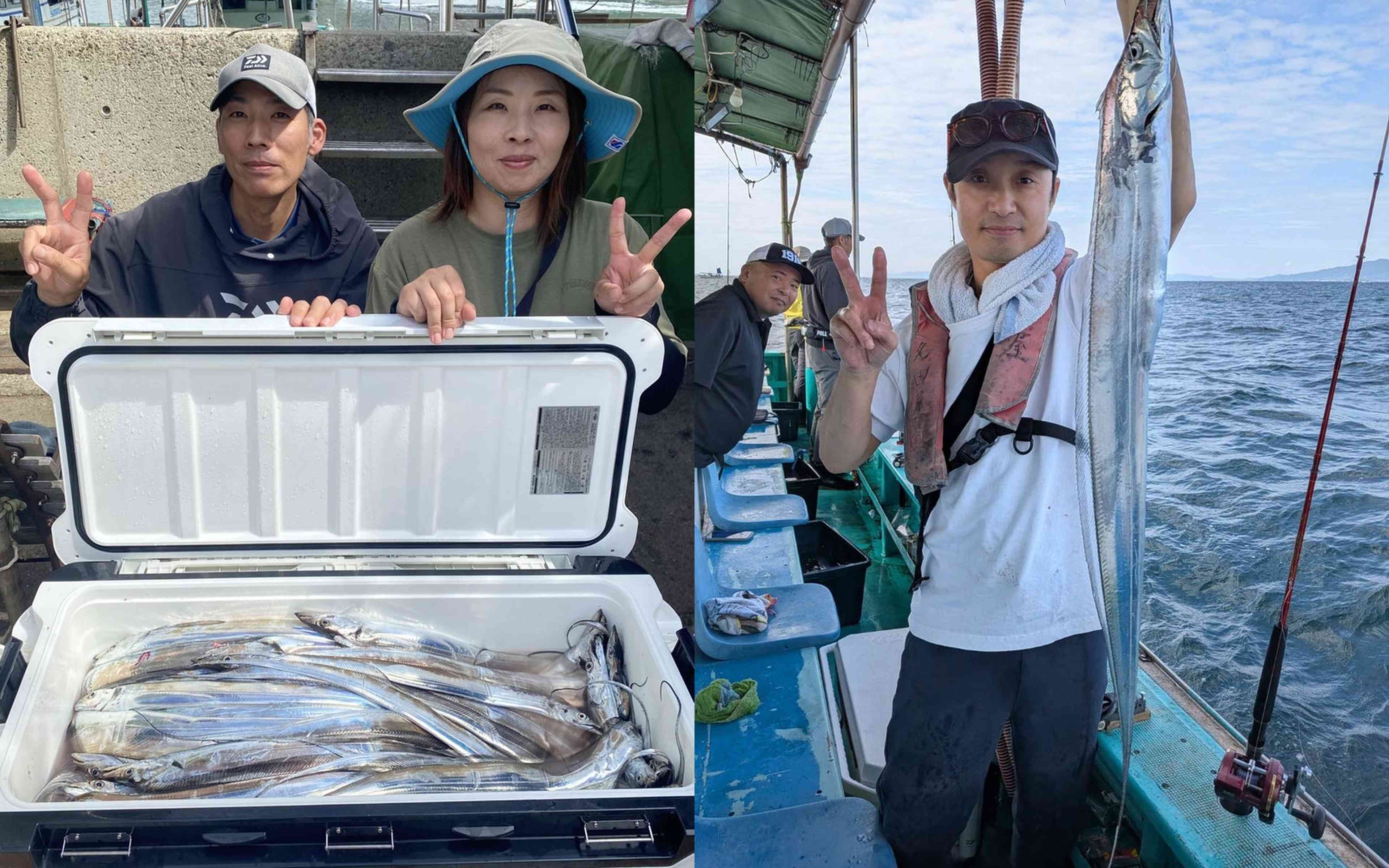 The thrill of reeling in the first catch of the day!