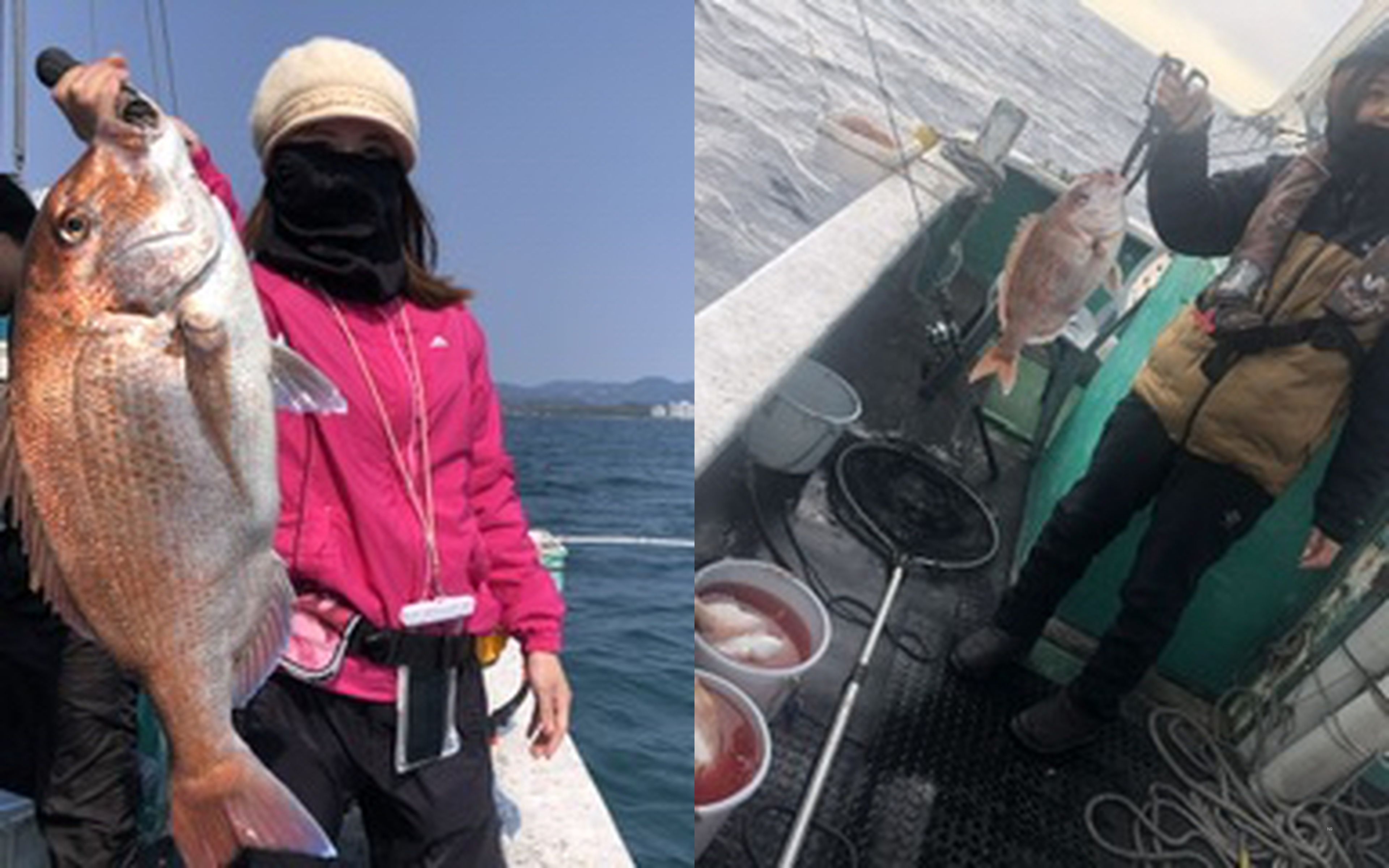 The thrill of reeling in the first catch of the day!