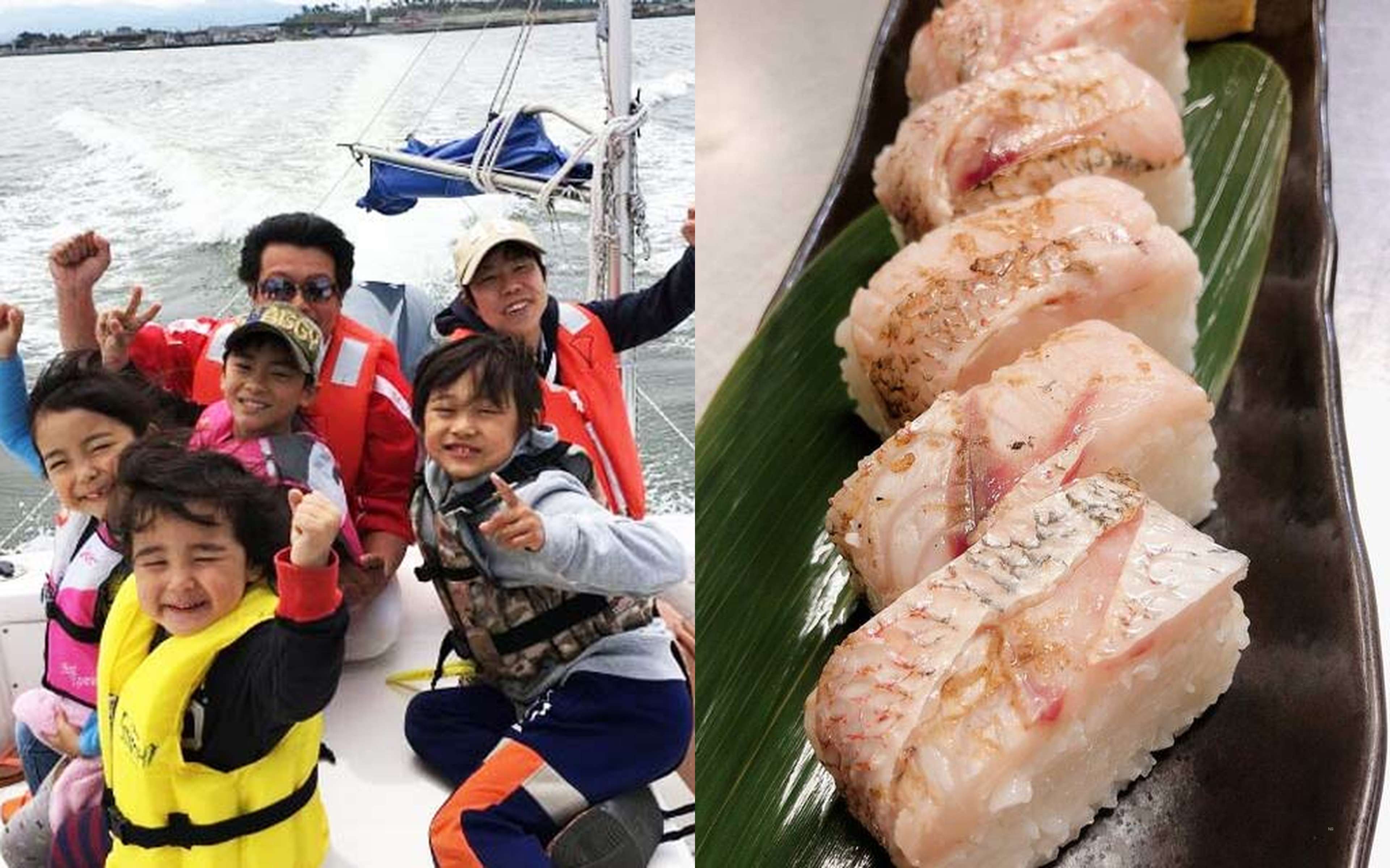 Sunrise over Kanazawa Port as Usagi Maru prepares to depart for a morning fishing charter on the Sea of Japan.