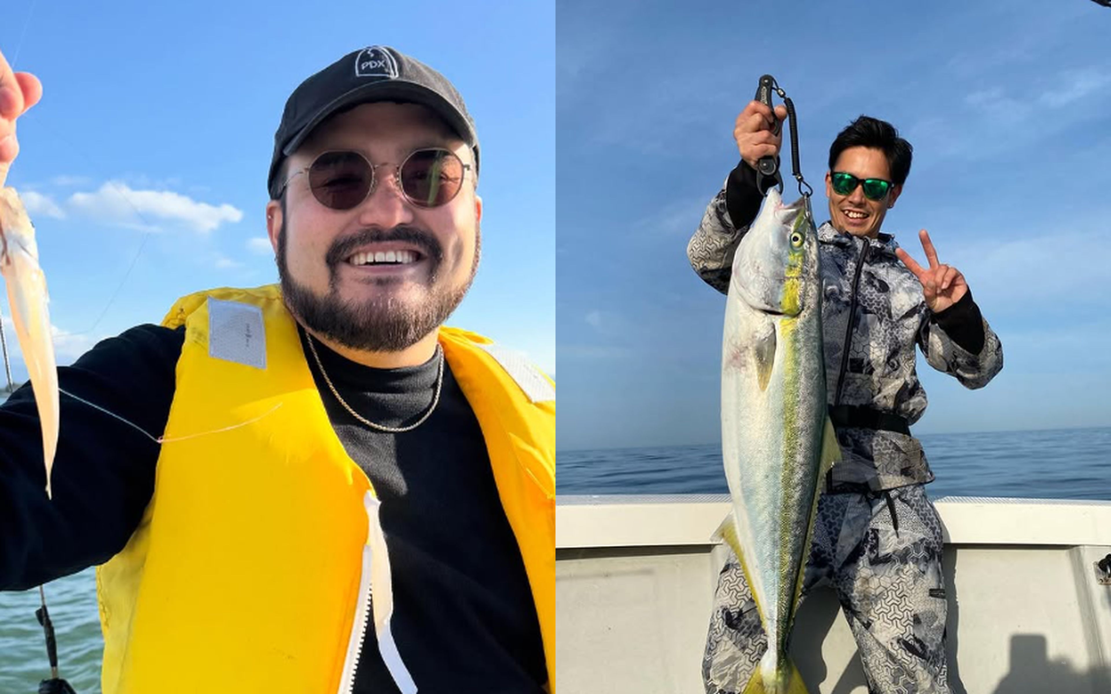 On deck of Usagi Maru in early-summer conditions — the Sea of Japan in June from a Kanazawa fishing charter.