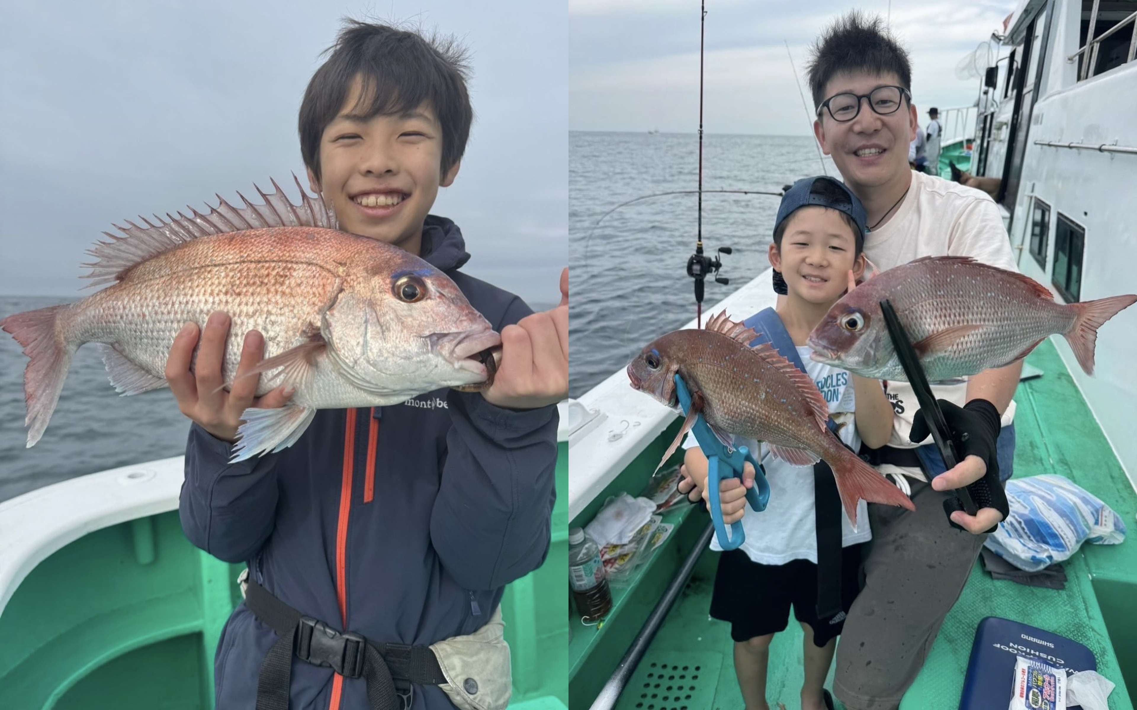Aboard Nissho-maru, working hitotsu-tenya tackle for red sea bream off Kuji.