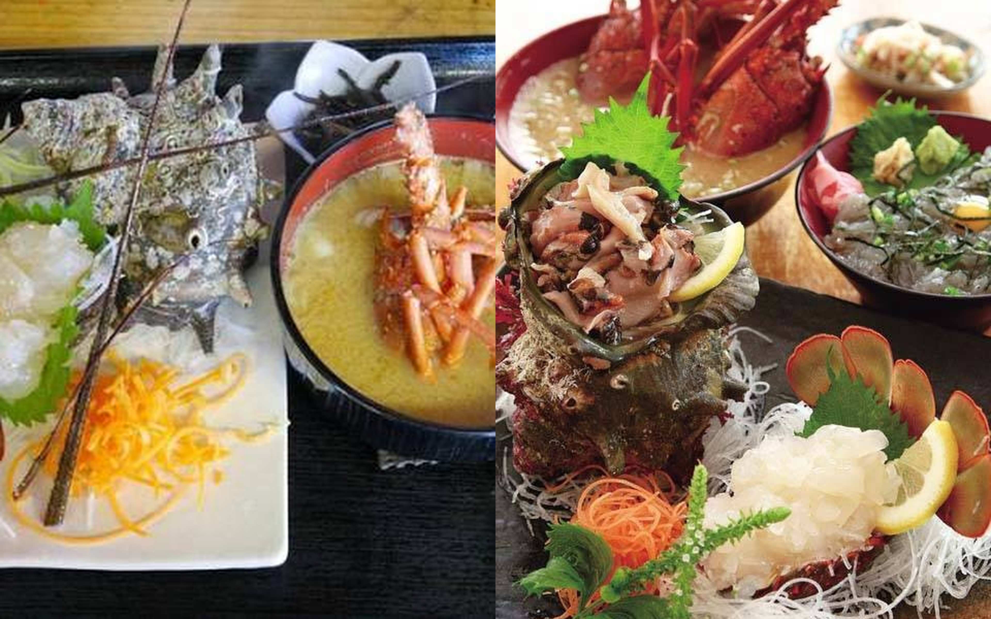 Seafood at the fisheries co-op canteen near Ohara Fishing Port